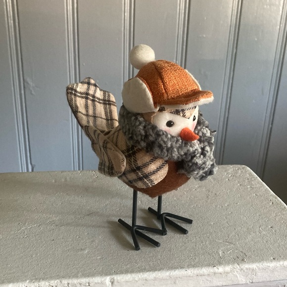NWT Precious Chubby Fall Sweater Weather Decoration Bird w/ Metal Feet 🍁 - Picture 5 of 17